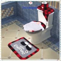 ราคา ฝารองนั่งชักโครก JUNMPER, ผ้าคลุมฝาชักโครกคริสต์มาสโพลีเอสเตอร์น่ารัก, ชุดฝาชักโครกพิมพ์ลาย DIY Santa Elk ปี (52101240441)