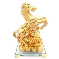 ราคา ม้ามงคล ม้า ยืนบนเหรียญทอง 8นิ้ว (1617922035)