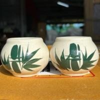 ราคา แก้วน้ำนกลายไผ่ขนาดใหญ่ 1 คู่ (24714631202)