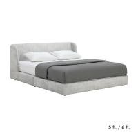 ราคา INDEX LIVING MALL เตียงนอน รุ่นเคอร์วิร่า - สีเทา (40651366005)