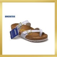 ราคา ♞【Original】Birkenstock Mayari Men's and Women's Casual Sandals Beach Shoes 805 White Gloss Surface (29526521367)