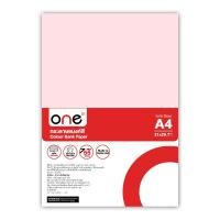 ราคา ONE กระดาษแบงค์สี ขนาด A4 55 แกรม สีชมพู (แพ็ค 250 แผ่น) (26964432294)