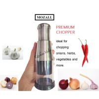 ราคา Mozall Chopper Premium อุปกรณ์ บด สับ หั่น ซอย พรัก กระเทียม หัวหอม ขิง ที่บดกระเทียม ที่สับกระเทียบ หัวหอม สแตนเลสแท้ (4589781100)