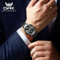 ราคา ❤️ นาฬิกา Opk8105ผู้ชายนาฬิกาควอตซ์กระจกเพชรพร้อมปฏิทิน ❤️ (26530270497)