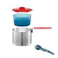 ราคา ชุดเครื่องครัวสเตนเลสสตีลสำหรับ 1 คนเพื่อการเทรคกิ้งรุ่น Trek 500 ความจุ 0.9 ลิตร (14343064623)