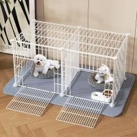 ราคา กรงสุนัขคู่ แยกเข้ารหัส สุนัขพันธุ์เล็ก สัตว์เลี้ยง สุนัข กรงเหล็กขนาดเล็ก กรงสุนัขเท็ดดี้ รั้วในร่ (29420006532)
