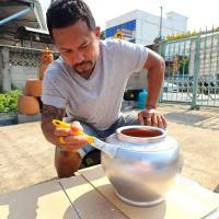 ราคา โอ่งสีเงิน 8 นิ้ว โอ่งน้ำดินเผา ขายโอ่ง ขายโอ่งดิน โอ่งดิน โอ่ง โอ่งน้ำ โอ่งโบราณ โอ่งเสริมฮวงจุ้ย โอ่งทอง โอ่งสวยๆ (26485581500)