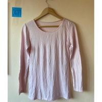 ราคา Uniqlo Heattech เสื้อยืด ยูนิโคล่ ฮีทเทค แขนยาว สีชมพูอ่อน สภาพดี 36" (25450874163)