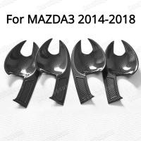 ราคา สําหรับ มาสด้า3 2014-2018 รูปแบบคาร์บอนไฟเบอร์มือจับประตูรถชามฝาครอบ,มาซด้า 3 รุ่นที่สามด้านนอกมือจับประตูชามความงามตัด (23954152807)