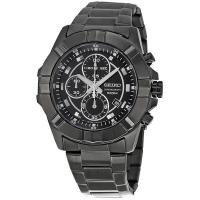 ราคา นาฬิกาข้อมือผู้ชาย Seiko LORD Chronograph SNDD77P1 Men's Black Steel 100m (5422641061)