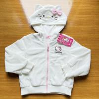ราคา ใหม่ เสื้อกันหนาวเด็กหญิง Sanrio Hello Kitty ซานริโอ้ ลิขสิทธิ์แท้ มีฮู้ท ไซส์ 100 สีขาว ขนนุ่มละมุนมาก (13695536207)