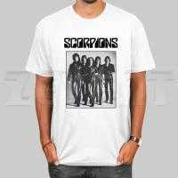 ราคา Scorpions เพลงโลหะ Rock Band เสื้อยืดสําหรับชายแขนสั้น Casual Men Tops Anime T เสื้อพิมพ์เสื้อยืดสีขาวผู้หญิง Tees (46702683521)