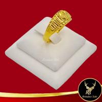 ราคา หนุนดวง Ring แหวนหุ้มทอง แหวนผู้หญิง แหวนแฟชั่นทองชุบ ลายตัดลายจิกเพชร นน.1 สลึง งานเคลือบแก้วหนาพิเศษ ชุบทองไมครอน (29523843562)