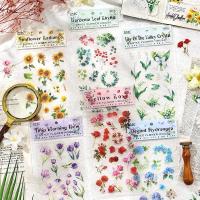 ราคา WEI 6 ชิ้น [Elegant Poem Flower House Collection] Die Cut Flower Theme วัสดุสติกเกอร์ PET สติกเกอร์กระดาษ Scrapbooking วัสดุสมุดภาพชุด (29185233119)