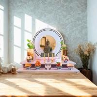 ราคา หิ้งพระมินิมอล ไทยโมเดิร์น ตั้งโต๊ะ ติดผนังได้ หิ้งพระพิฆเนศ หิ้งพระโมเดิร์น ชั้นวางพระ MN09 (22245582796)