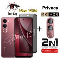 ราคา สําหรับVivo Y21d 5G 2025 2in1 กระจกนิรภัยความเป็นส่วนตัวสําหรับVIVO Y21D VivoY21d Vivo y21d Y 21 d Y21d 21Y 4G 5G 2025 ป้องกันหน้าจอคลุมทั้งหมดเลนส์กล้องAnti-Spyเลนส์ฟิล์มClass (29541793375)
