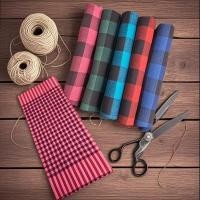 ราคา ผ้าขาวม้า ตรารถไฟ เย็บริม ขนาด 75x180 ซม. 1 ผืน! ผ้าขาวม้าทอบ้านไร่ พร้อมใช้งานทันที #ผ้าสวย (26885941746)