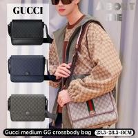 ราคา กุชชี่ Gucci medium GG crossbody bag with logo Men's Messenger Bag 795459# 761741# (29026829703)