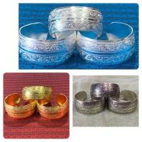 ราคา กำไลข้อมือเงินรมดำ เงินขาว สีทอง กำไลสแตนเลสพร้อมส่งในไทย (10075394052)