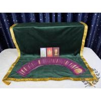 ราคา ผ้ากำมะหยี่ปูโต๊ะดูดวงไพ่ยิปซี ทาโรต์ Tarot สีเขียวเข้ม ขอบสีทองเข้มขนาด 1 นิ้ว (3362818954)