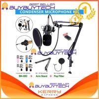 ราคา Buybuytech ไมค์ ไมค์อัดเสียง คอนเดนเซอร์ Pro Condenser Mic Microphone BM800 พร้อม ขาตั้ง (6614547375)