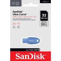 ราคา SanDisk Ultra Curve USB 3.2 Gen 1 Flash Drive, CZ550 32GB, USB3.0, Blue, compact design, ประกัน Synnex 5 ปี Flash Drive (40122814090)