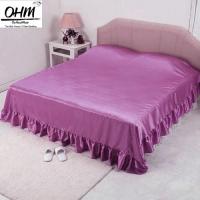 ราคา OHM ผ้าคลุมเตียงชายระบาย ผ้าซาตินแท้ 440 เส้น (เกรดพรีเมี่ยม) ขนาด 96 นิ้ว x 108 นิ้ว (สีชมพูกลีบบัวหวาน) (1144253105)