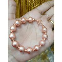 ราคา #สร้อยข้อมือเศษนาคลายเม็ดประคำพ่นทราย (42906237608)