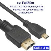 ราคา สาย HDMI 3m ต่อฟูจิ X-T2,X-T3,X-T4,X-T5,X-T10,X-T20,X-T30 II,X-T30 III,X-T50,T100,T200 เข้า HD TV,Monitor FujiFilm cable (18828848378)