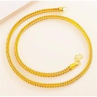 ราคา สร้อยคอทองชุบหนัก2บาท ยาว21นิ้ว ลายสี่เสา (22956670296)