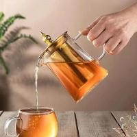 ราคา กากรองชาแก้ว ทรงกลมแบบใส กาน้ำชาพร้อมที่กรองชา ชุดกาน้ําชา แก้ว ทนความร้อนสูง สไตล์จีน สําหรับชงชา (50900746759)