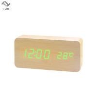 ราคา Alarm Digital Clock LED Wooden Clock Wooden Alarm Clock 12/24H Format 3 Brighess Adjustable 3 Alarm (28003029981)