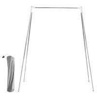 ราคา Travel Garment Rack สแตนเลสราวแขวนผ้าพับได้ ราวตากผ้าแบบพับเก็บได้ ราวแขวนเสื้อผ้าพับแบบพกพา SHOPTKC0750 (40974508752)