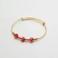ราคา MERAH Triple Red Crystal Light Gold สร้อยข้อมือเด็ก 1 กรัม (42255800136)