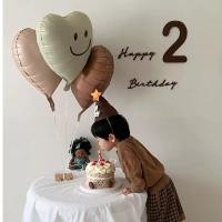 ราคา Ins ลูกโป่งสีกาแฟ คาราเมล คาราเมล รูปหัวใจ สีชมพู สีฟ้า พร้อมสติกเกอร์หน้ายิ้ม สําหรับตกแต่งปาร์ตี้วันเกิดเด็ก 100 วัน (23932172280)