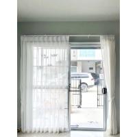 ราคา ผ้าม่านโปร่ง แบบจีบ ม่านจีบโปร่ง (5351354377)