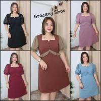 ราคา เดรสสาวอวบ อก40-46นิ้ว/เอว34-44นิ้ว/สะโพกก่อนยืด50นิ้ว ชุดคนอ้วน เสื้อผ้าไซส์ใหญ่ (22267887131)