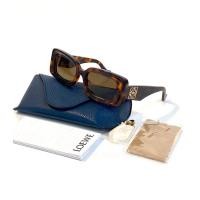 ราคา LOEWE Anagram Rectangular-Frame Tortoiseshell Acetate Sunglasses (รับประกันสินค้าแท้ 100%) (23944057144)