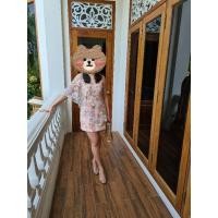 ราคา เดรสลูกไม้งานป้ายNatnichaสีชมพูโอลโรส (11295430291)