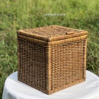 ราคา หีบหวายสี่เหลี่ยมฝาปิด กล่องหวายฝาปิด (13273671290)