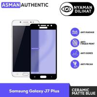 ราคา กระจกนิรภัยสําหรับ Samsung Galaxy J7 Plus | ฟิล์มเซรามิค Matte Blue Premium (44258000896)