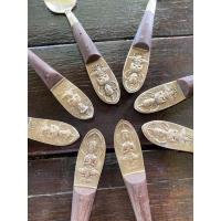 ราคา ช้อนทองเหลืองแท้ ของสะสม ของเก่าเก็บไว้ไม่เคยผ่านการใช้งาน ขายยกชุดช้อน6ซ้อม2 (21344365902)