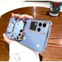 ราคา เคส ขอบตรง ขาตั้งคิตตี้กระจก สำหรับ Vivo V30 เคสกันกระแทก TPU ขอบตรงขาตั้งคิตตี้ หน้ารัก (26536180592)