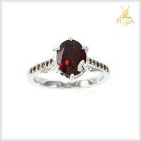 ราคา แหวนโกเมนแท้ อัญมณีแดงแก่ก่ำโกเมนเอก เงินแท้925 แหวนพลอยแท้ (6577723320)