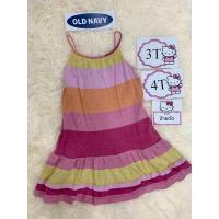 ราคา เดรสลายทางน่ารักๆสดใสน่ารักๆ แบรนด์ Old Navy แท้ จากอเมริกา ไซส์ 3 -4 ขวบ ผ้านิ่มๆใส่สบายใส่น่ารักมากๆค่ะ -L9- (23964853716)