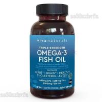ราคา Viva Naturals Omega 3 Fish Oil Triple Strength 2500 mg, Re-Esterified, 180 Softgels (51253032699)