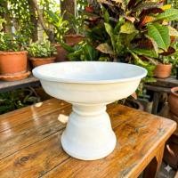 ราคา พานไม้ไผ่ สีขาว ขนาด 7-12 นิ้ว พานขันบัว พานโตก พานไหว้ครู พานขันหมาก งานบวช งานฝีมือ หัตถกรรม (53602254201)