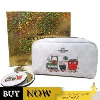 ราคา Coach กระเป๋าเครื่องสำอาง C1751 BOXED SMALL BOXY COSMETIC CASE AND MIRROR BAG CHARM BY:Madamclassic (25491215114)