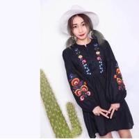 ราคา เดรสโบฮีเมียน เดรสแขนยาวงานปักสวยอลังการ งานป้าย (1626412528)