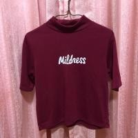 ราคา เสื้อคอเต่า สีแดงเลือดหมู สกรีนลาย (2349695631)